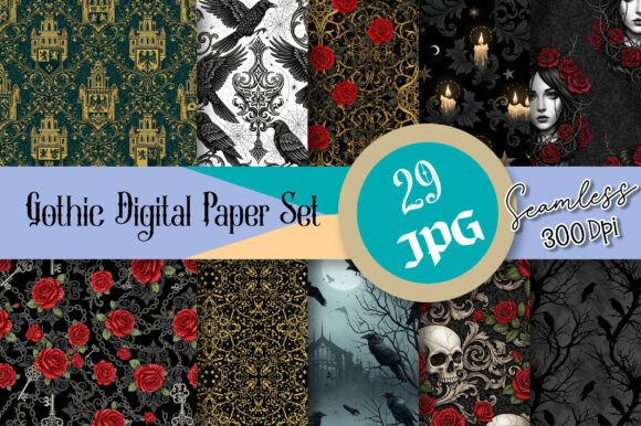 Download Gothic Seamless Digital Paper Set - Premium Resources