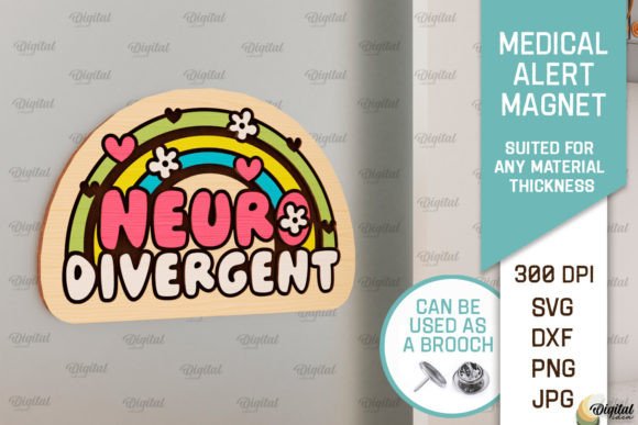 Download Neuro Divergent Alert Magnet Laser Cut - Alert Collection
