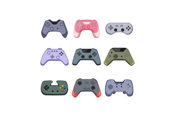 Download Gamepad Set Cartoon Vector Illustration - Vector Collection