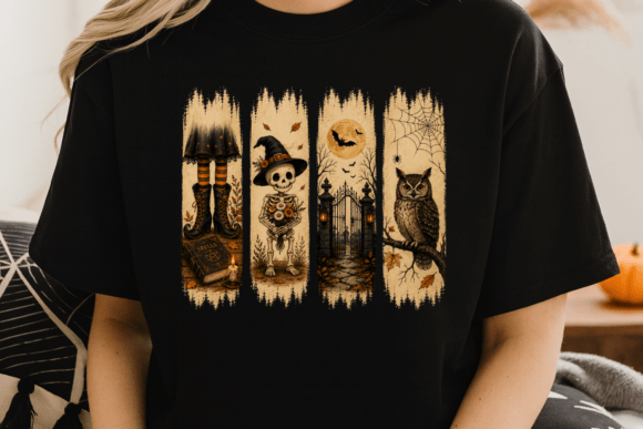 Download Vintage Halloween Witch Shirt PNG - Premium Resources
