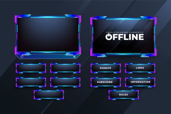 Download Broadcast Streaming Overlay Vector - Vector Collection
