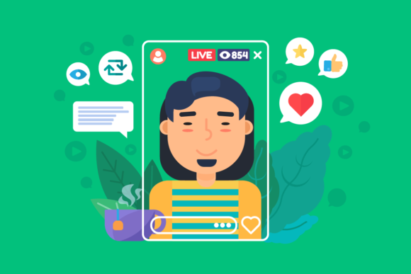 Download Asian Male Streamer Flat Color Vector - Vector Collection