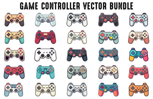 Download Modern Gamepad Controller Vector Bundle - Vector Collection